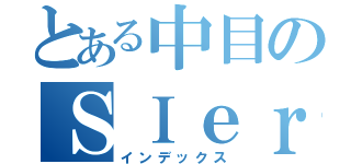 とある中目のＳＩｅｒ（インデックス）