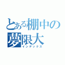 とある棚中の夢限大（インデックス）