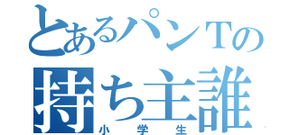 とあるパンＴの持ち主誰（小学生）