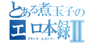 とある煮玉子のエロ本録Ⅱ（ブラック ヒストリー）