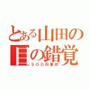 とある山田の目の錯覚（３００円事件）