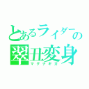 とあるライダーの翠丑変身（マグナギガ）