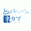 とあるレースゲームのネカマ（にゃか）