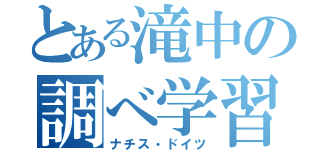 とある滝中の調べ学習（ナチス・ドイツ）