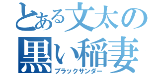 とある文太の黒い稲妻（ブラックサンダー）