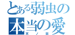 とある弱虫の本当の愛の唄（天ノ弱）