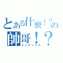 とある什麼！？の帥哥！？（インデックス）