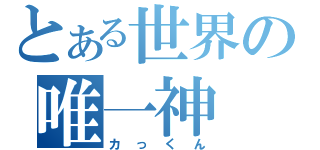 とある世界の唯一神（カっくん）