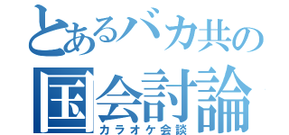 とあるバカ共の国会討論（カラオケ会談）