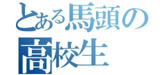 とある馬頭の高校生（）