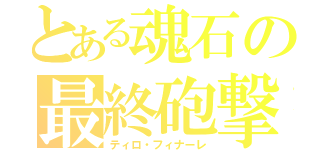 とある魂石の最終砲撃（ティロ・フィナーレ）