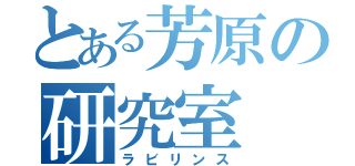 とある芳原の研究室（ラビリンス）