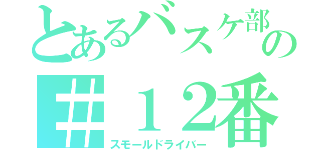 とあるバスケ部の＃１２番（スモールドライバー）