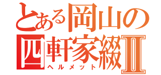 とある岡山の四軒家綴Ⅱ（ヘルメット）