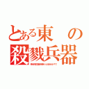 とある東の殺戮兵器（寿命電気費用乗り心地半分やで）