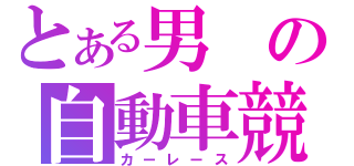 とある男の自動車競技（カーレース）