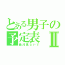 とある男子の予定表Ⅱ（絶対見ないで）