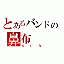 とあるバンドの鼻布（れいた）