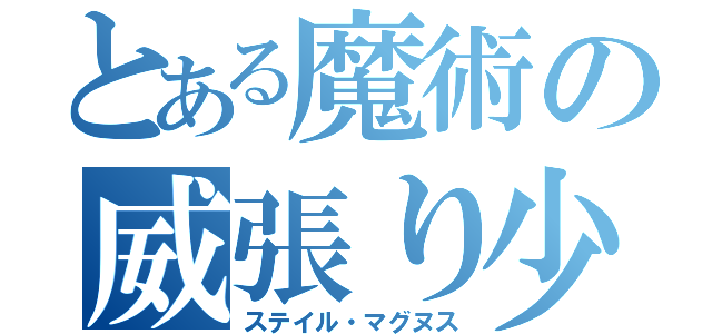 とある魔術の威張り少年（ステイル・マグヌス）