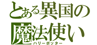 とある異国の魔法使い（ハリーポッター）