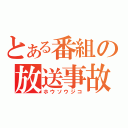 とある番組の放送事故（ホウソウジコ）