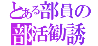 とある部員の部活勧誘（）