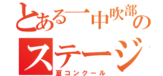 とある一中吹部のステージ（夏コンクール）