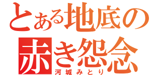 とある地底の赤き怨念（河城みとり）