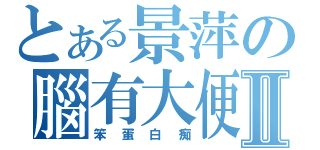 とある景萍の腦有大便Ⅱ（笨蛋白痴）