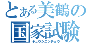 とある美鶴の国家試験（キュウシエンチョウ）