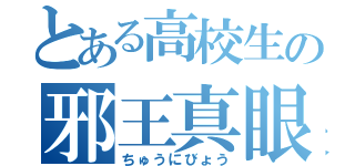 とある高校生の邪王真眼（ちゅうにびょう）