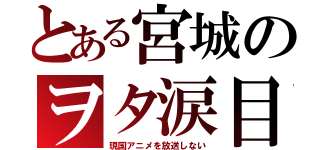 とある宮城のヲタ涙目（現国アニメを放送しない）