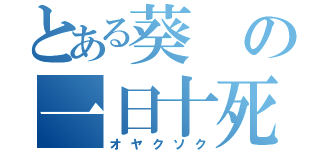 とある葵の一日十死（オヤクソク）