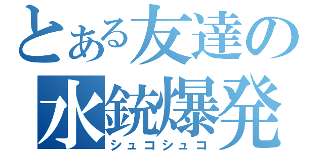 とある友達の水銃爆発（シュコシュコ）