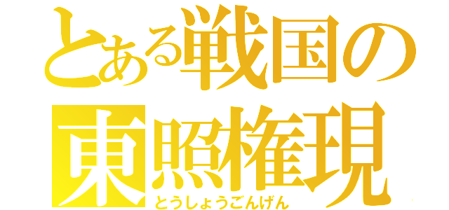 とある戦国の東照権現（とうしょうごんげん）