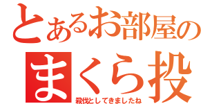 とあるお部屋のまくら投げ（殺伐としてきましたね）