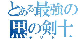 とある最強の黒の剣士（キリト）