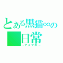 とある黒猫∞の　日常（～アメブロ～）