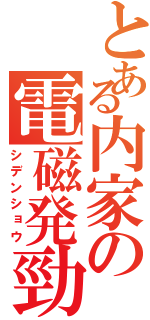 とある内家の電磁発勁（シデンショウ）