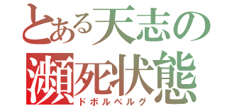 とある天志の瀕死状態（ドボルベルグ）