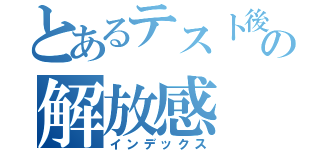 とあるテスト後の解放感（インデックス）