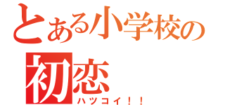 とある小学校の初恋（ハツコイ！！）