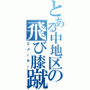 とある中地区の飛び膝蹴り（２メーター）