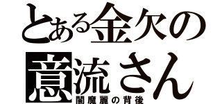 とある金欠の意流さん（闇魔麗の背後）