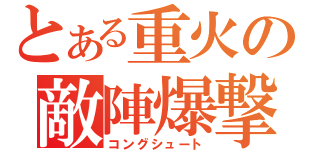 とある重火の敵陣爆撃（コングシュート）