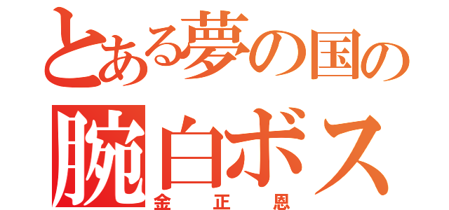 とある夢の国の腕白ボス（金正恩）