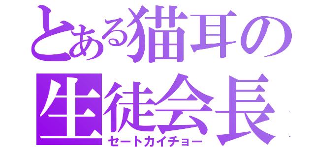 とある猫耳の生徒会長（セートカイチョー）