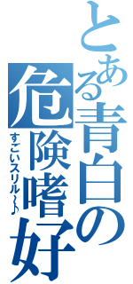 とある青白の危険嗜好（すごいスリル～♪）