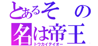 とあるその名は帝王（トウカイテイオー）