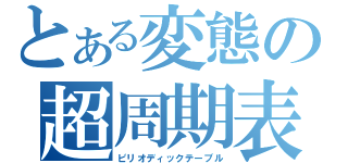 とある変態の超周期表（ピリオディックテーブル）